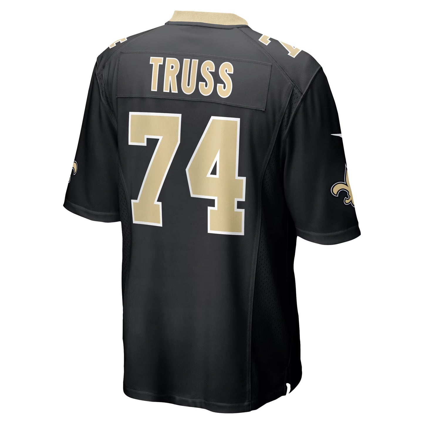 New Orleans Saints Xavier Truss Black Team Game Jersey football jersey product view 2