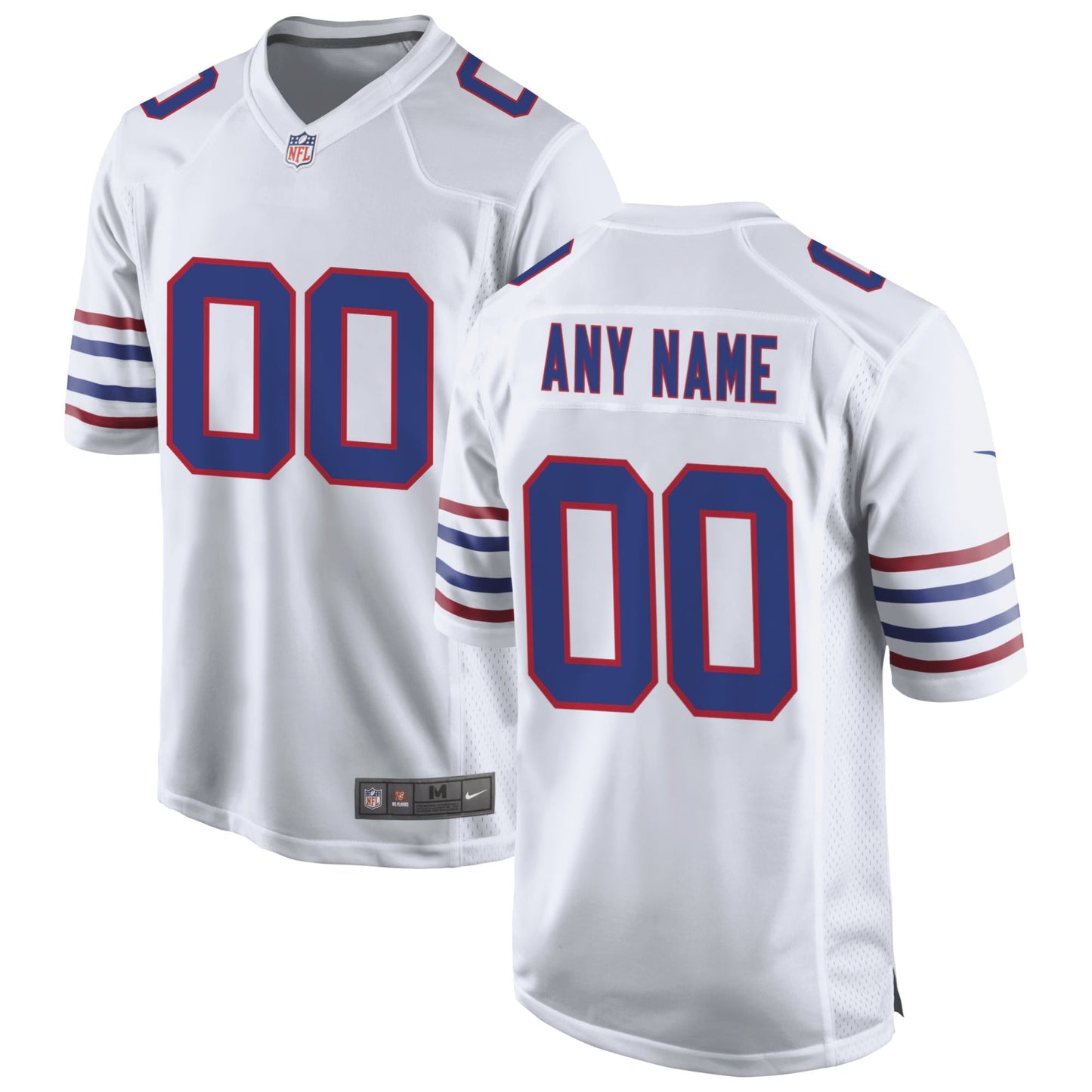 Buffalo Bills White Alternate Custom Game Jersey football jersey product view 1