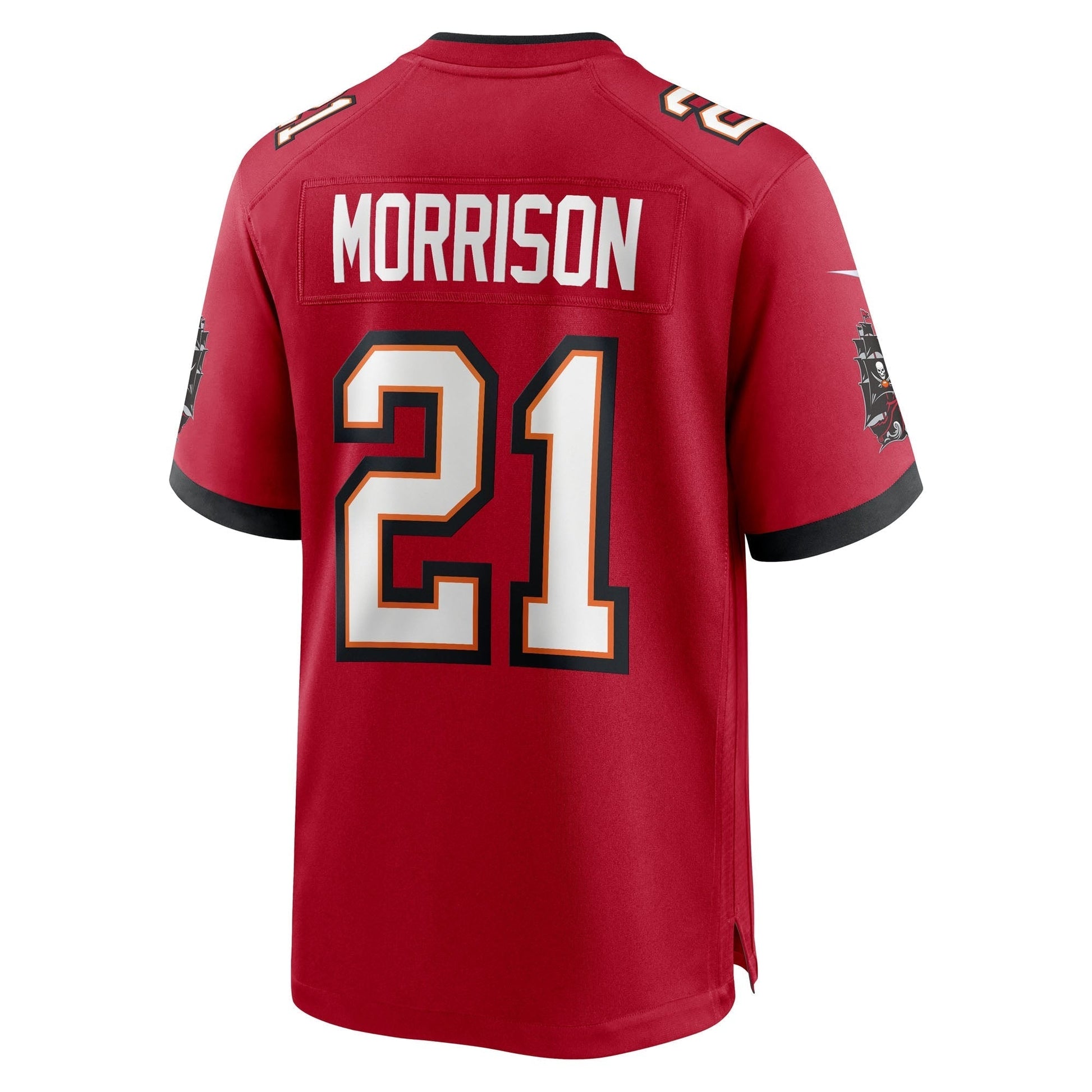 Tampa Bay Buccaneers Benjamin Morrison Red Team Game Jersey football jersey product view 2
