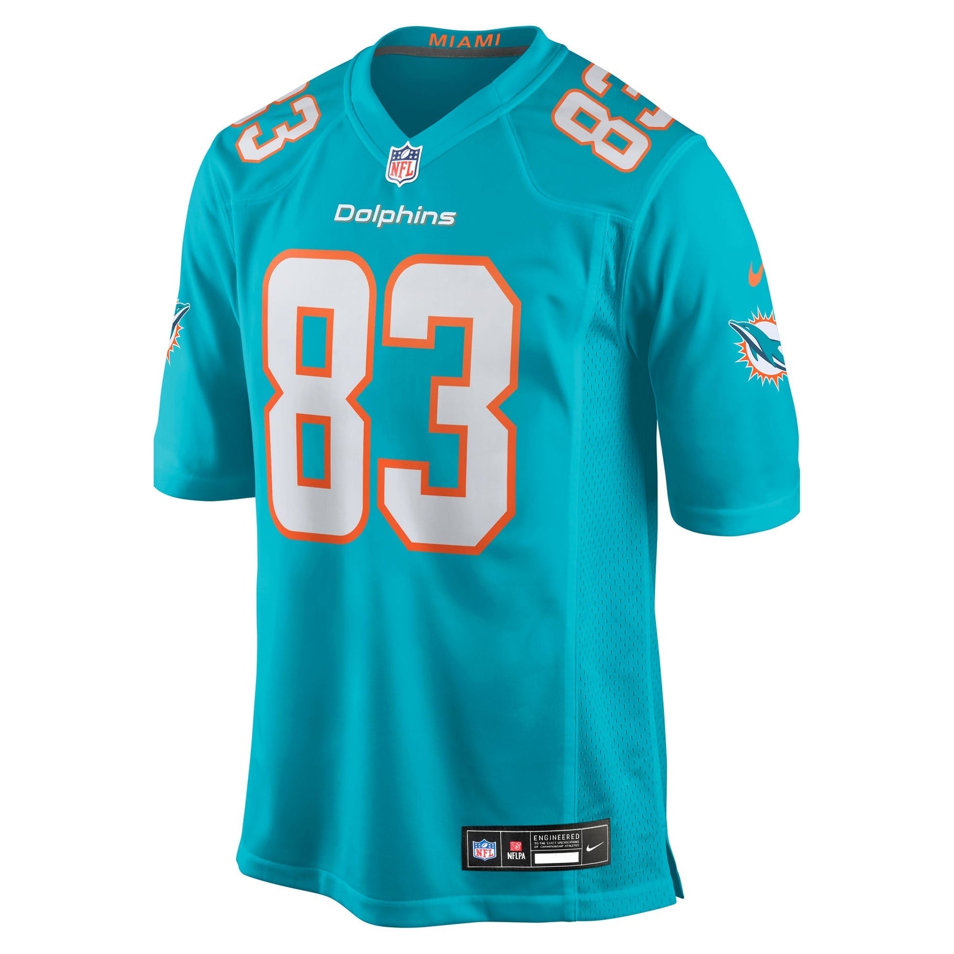 Miami Dolphins Darren Waller Aqua Team Game Jersey football jersey product view 1
