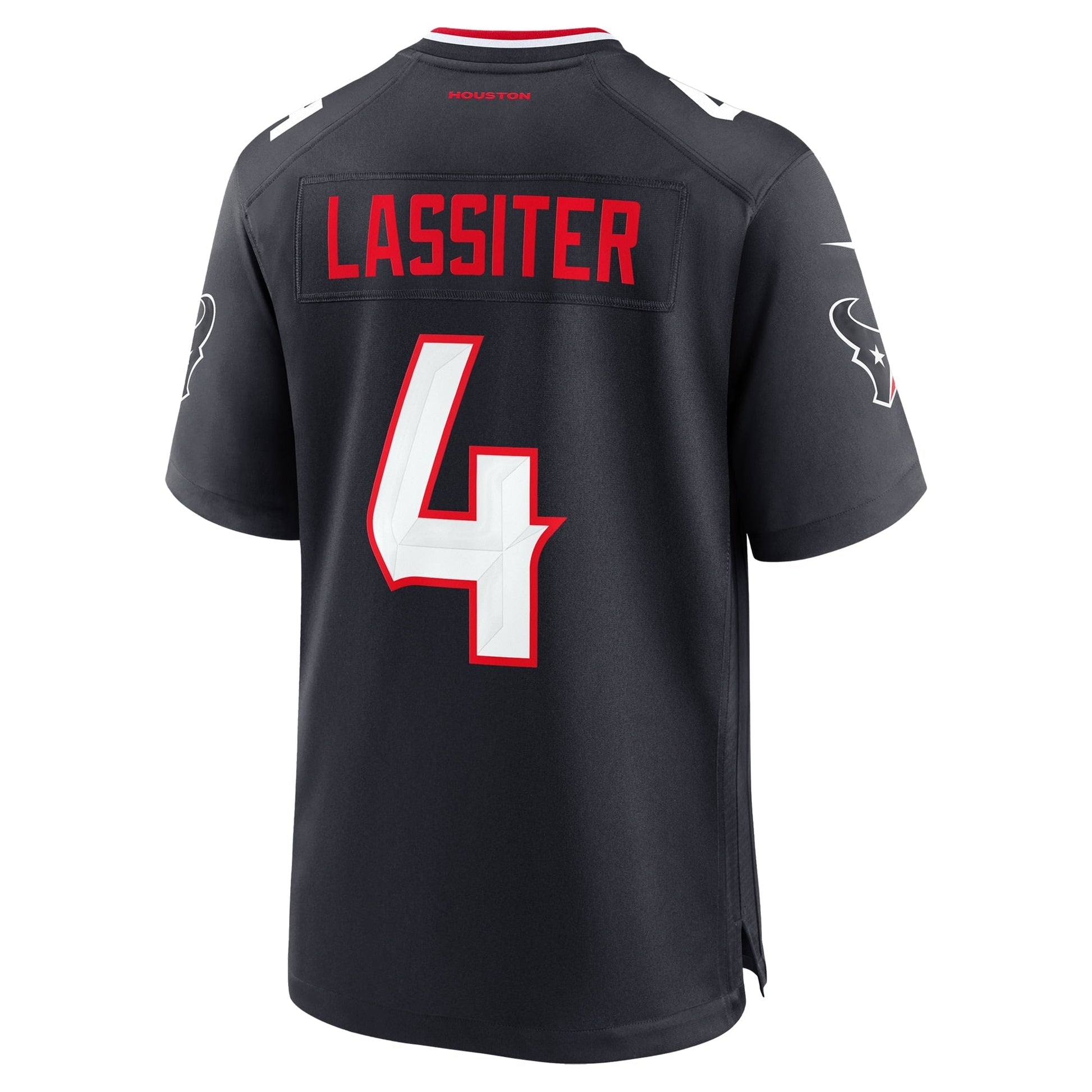 Houston Texans Kamari Lassiter Navy Team Game Jersey football jersey product view 2
