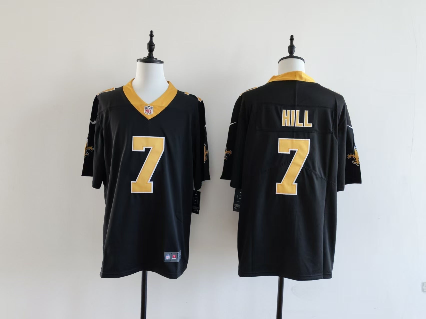Men's New Orleans Saints Taysom Hill Jersey-Black football jersey product view 1