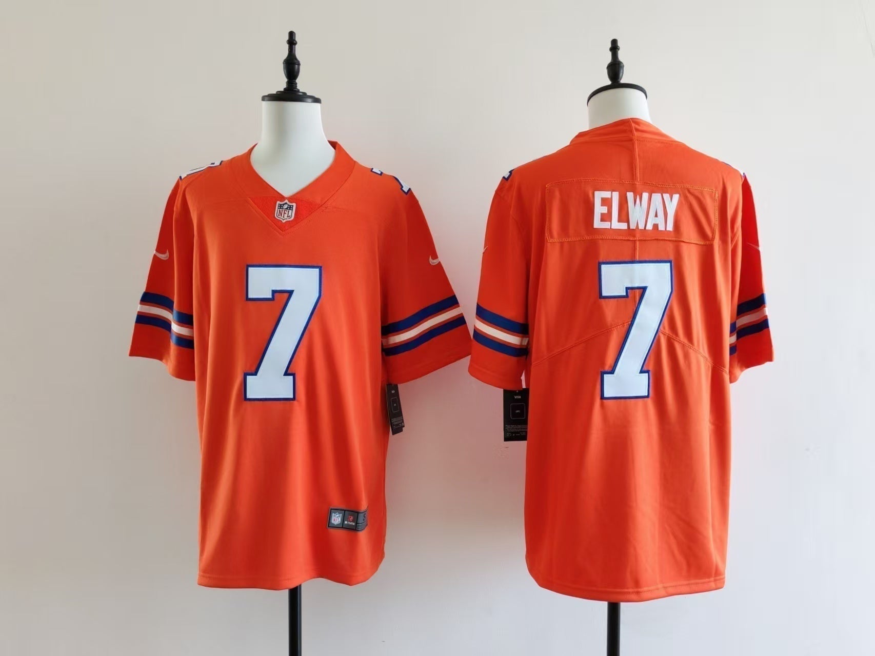 Men's Denver Broncos John Elway Jersey-Orange football jersey product view 1
