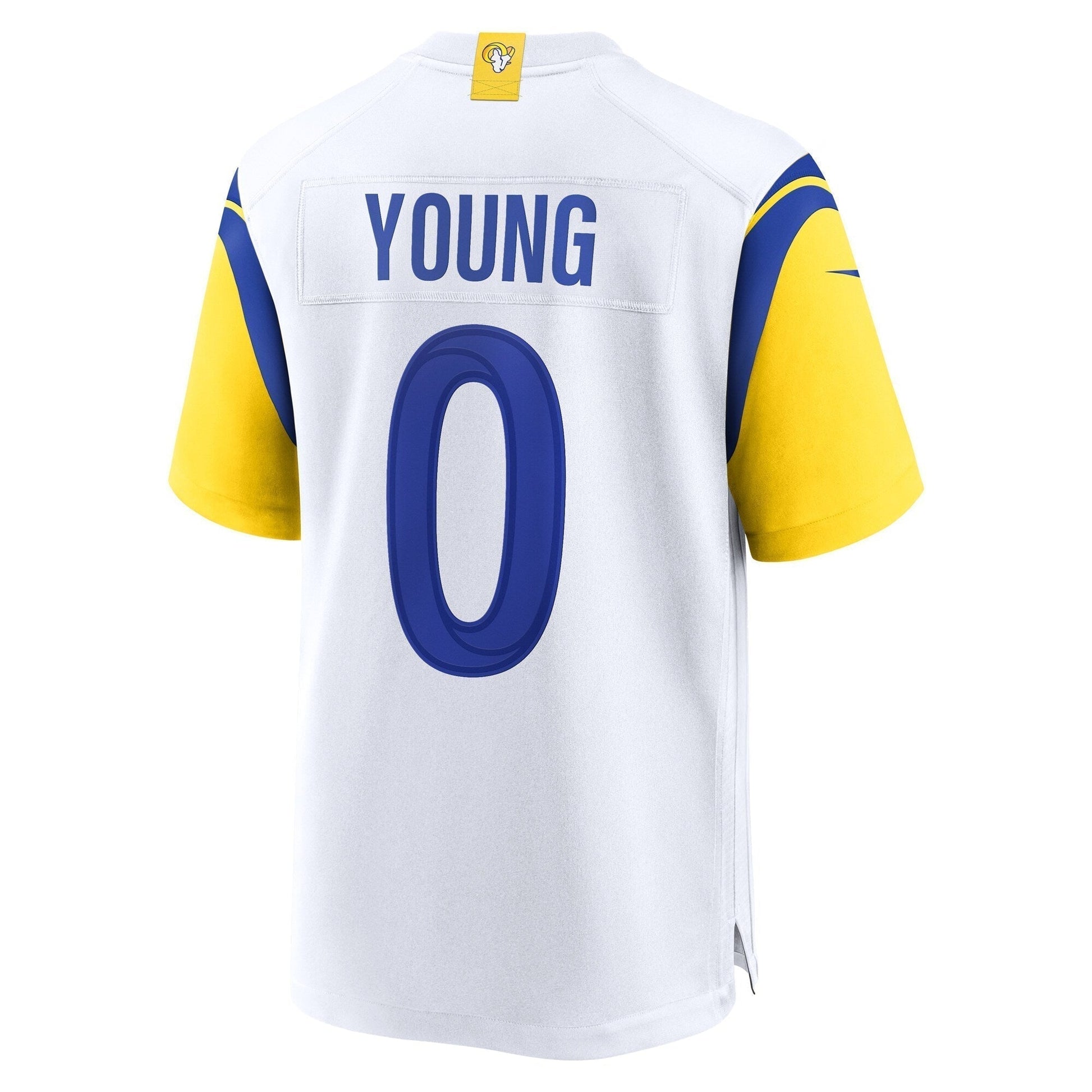 Byron Young Los Angeles Rams Team Game Jersey - White football jersey product view 3