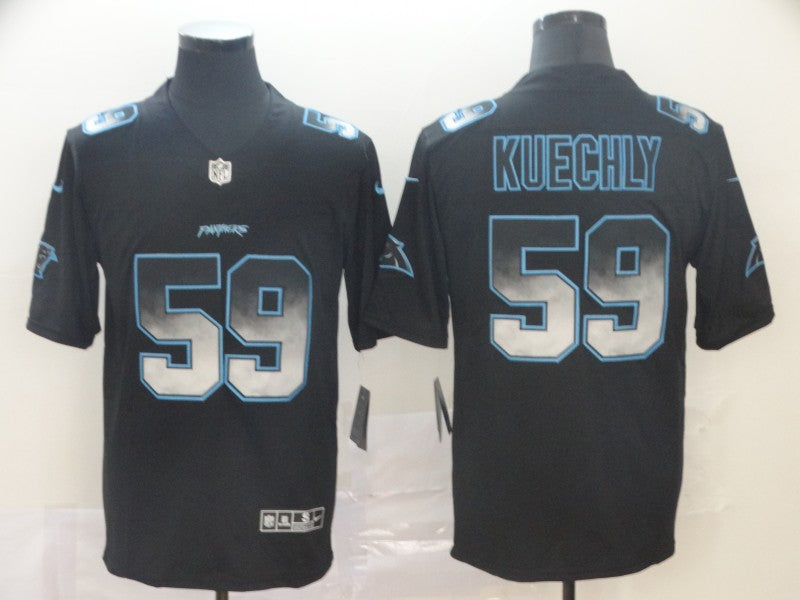 Men's Carolina Panthers #59 Luke Kuechly Black Game Jersey1 football jersey product view 1