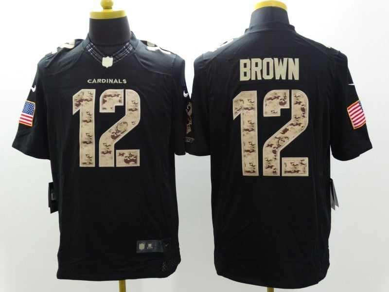 Men's Arizona Cardinals John Brown #12 Black Player Game Jersey1 football jersey product view 1