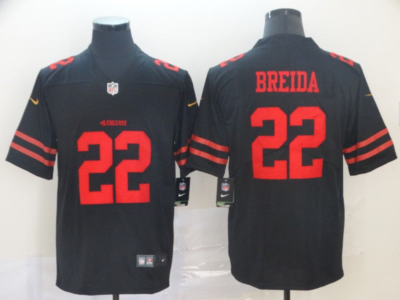 Men's San Francisco 49ers Matt Breida Black Game Jersey football jersey product view 1