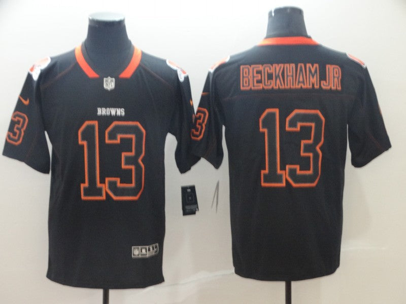 Men's Cleveland Browns Odell Beckham Jr. Black Authentic Game Jersey1 football jersey product view 1