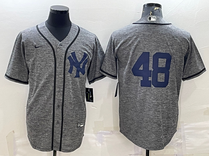 Men's New York Yankees Anthony Rizzo Gray Replica Game Name Jersey baseball jersey product view 1
