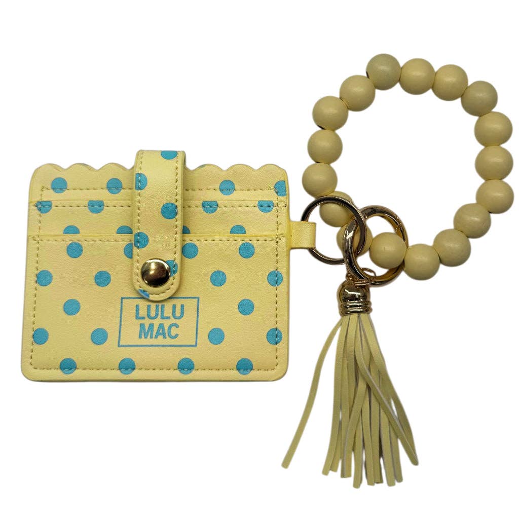 LM-PD-7311 Beaded Wristlet Id Wallet Yellow/Blue Dot Unisex T-shirt, Sweatshirt, Hoodie, Long Sleeve Tee - T-Shirt, Sweatshirt, Hoodie