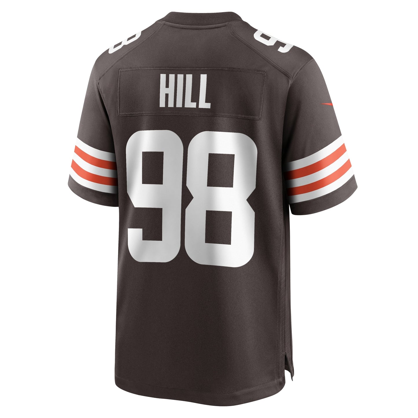 Trysten Hill Cleveland Browns Game Jersey - Brown football jersey product view 3