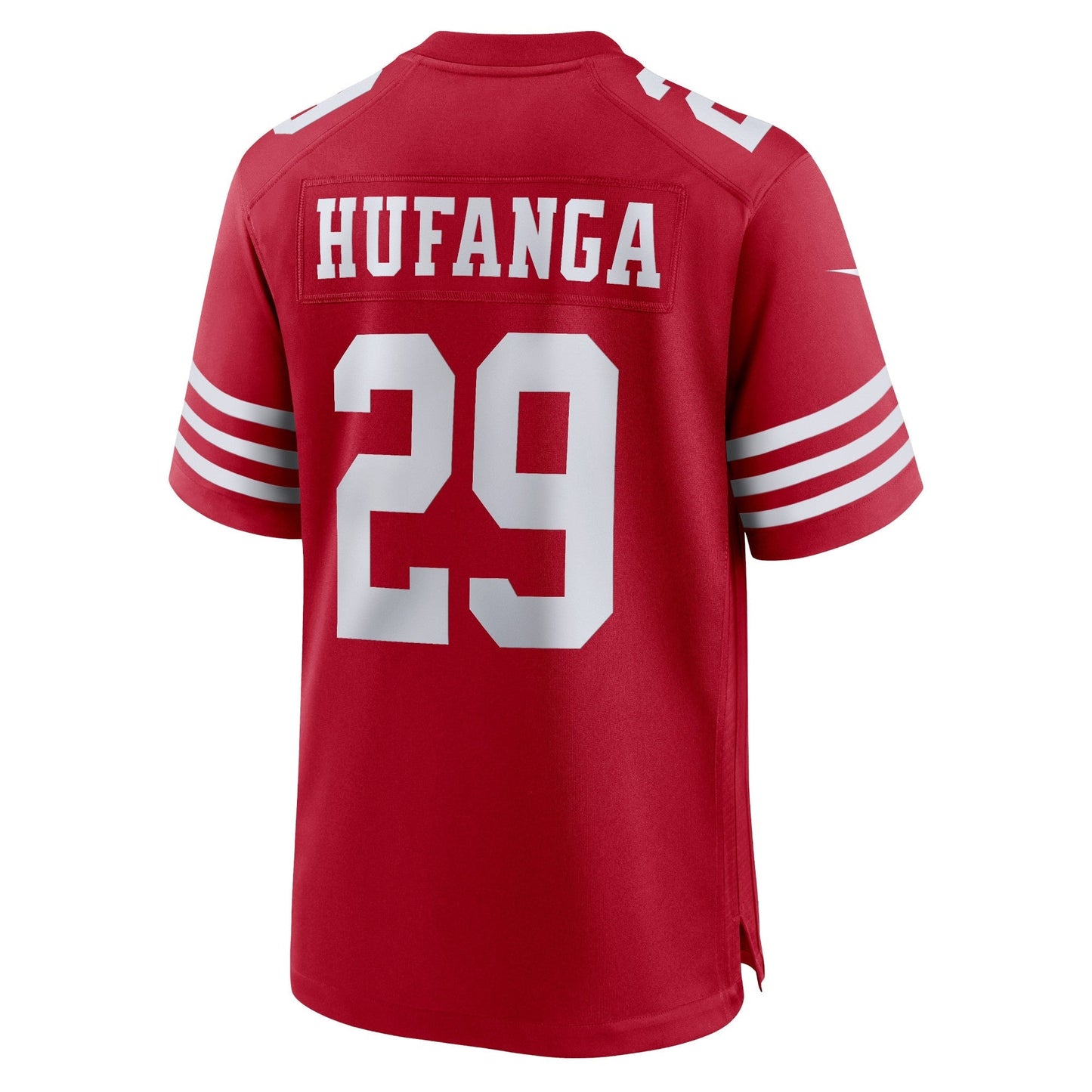 Talanoa Hufanga San Francisco 49ers Game Jersey - Scarlet football jersey product view 3