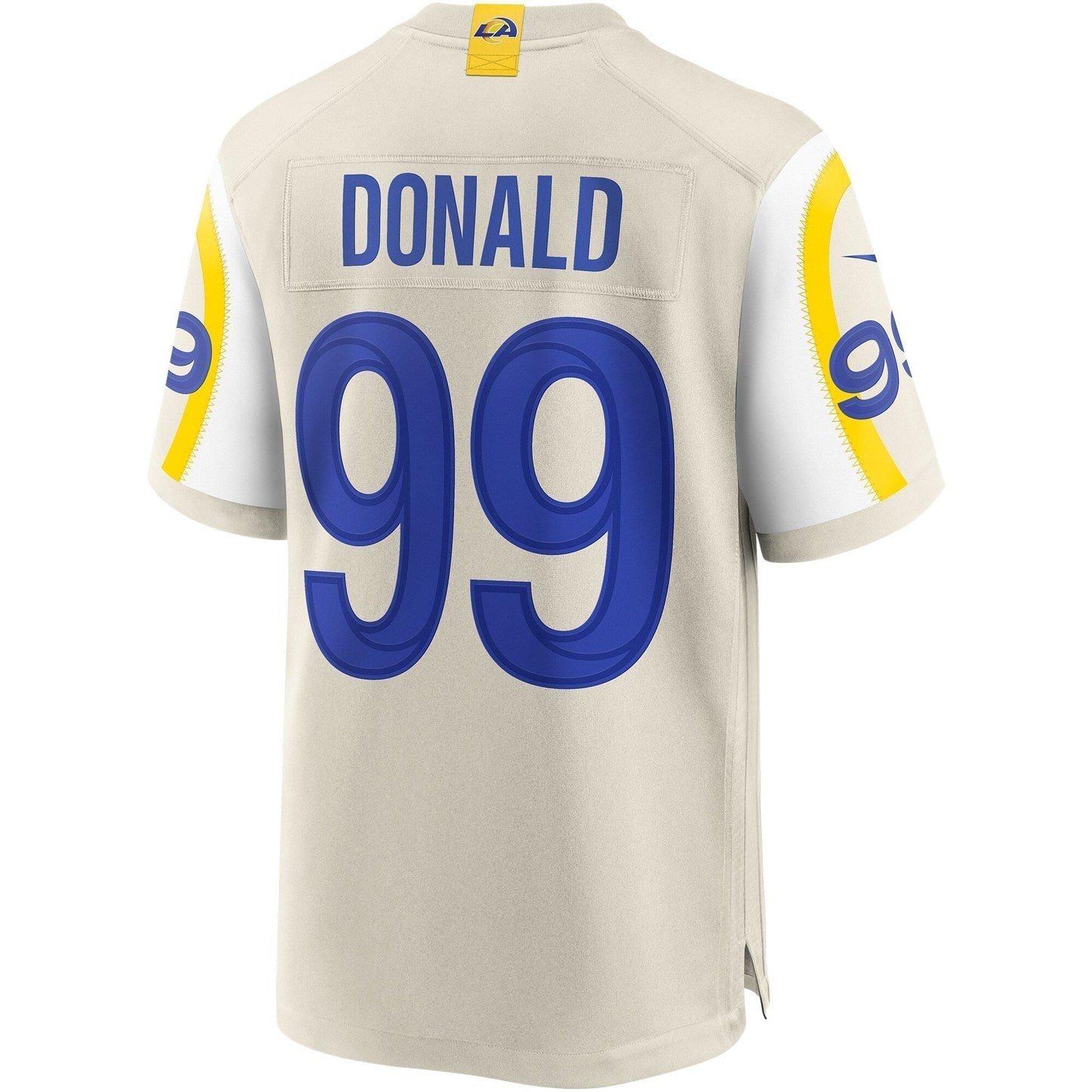 Aaron Donald Los Angeles Rams Game Jersey - Bone football jersey product view 3