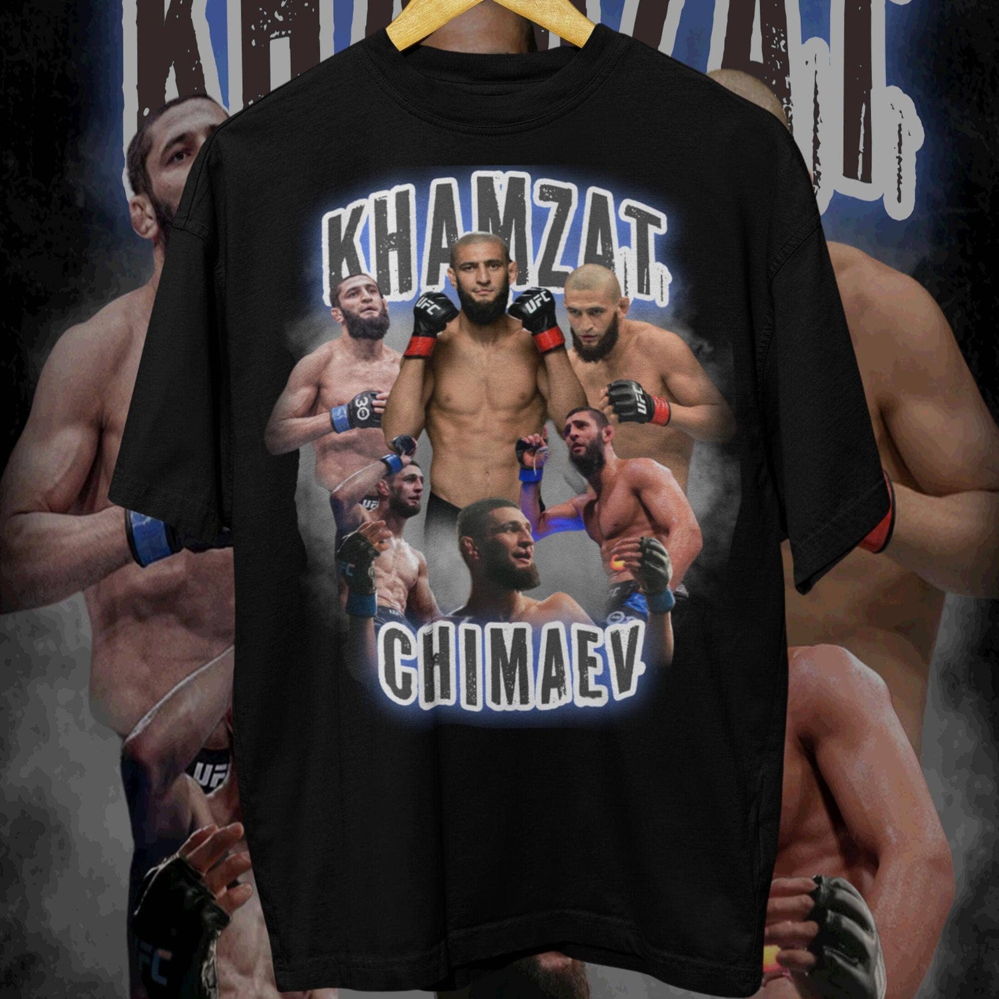 Retro Khamzat Chimaev 90s Graphic Mma Tee Unisex Ufc Shirt Unisex T-shirt, Sweatshirt, Hoodie, Long Sleeve Tee - T-Shirt, Sweatshirt, Hoodie