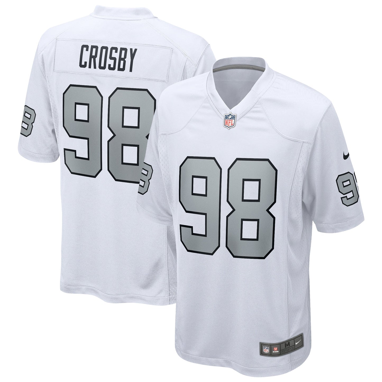 Maxx Crosby Las Vegas Raiders Alternate Game Jersey - White football jersey product view 1