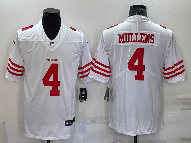 Men's San Francisco 49ers Nick Mullens White Player Jersey football jersey product view 1