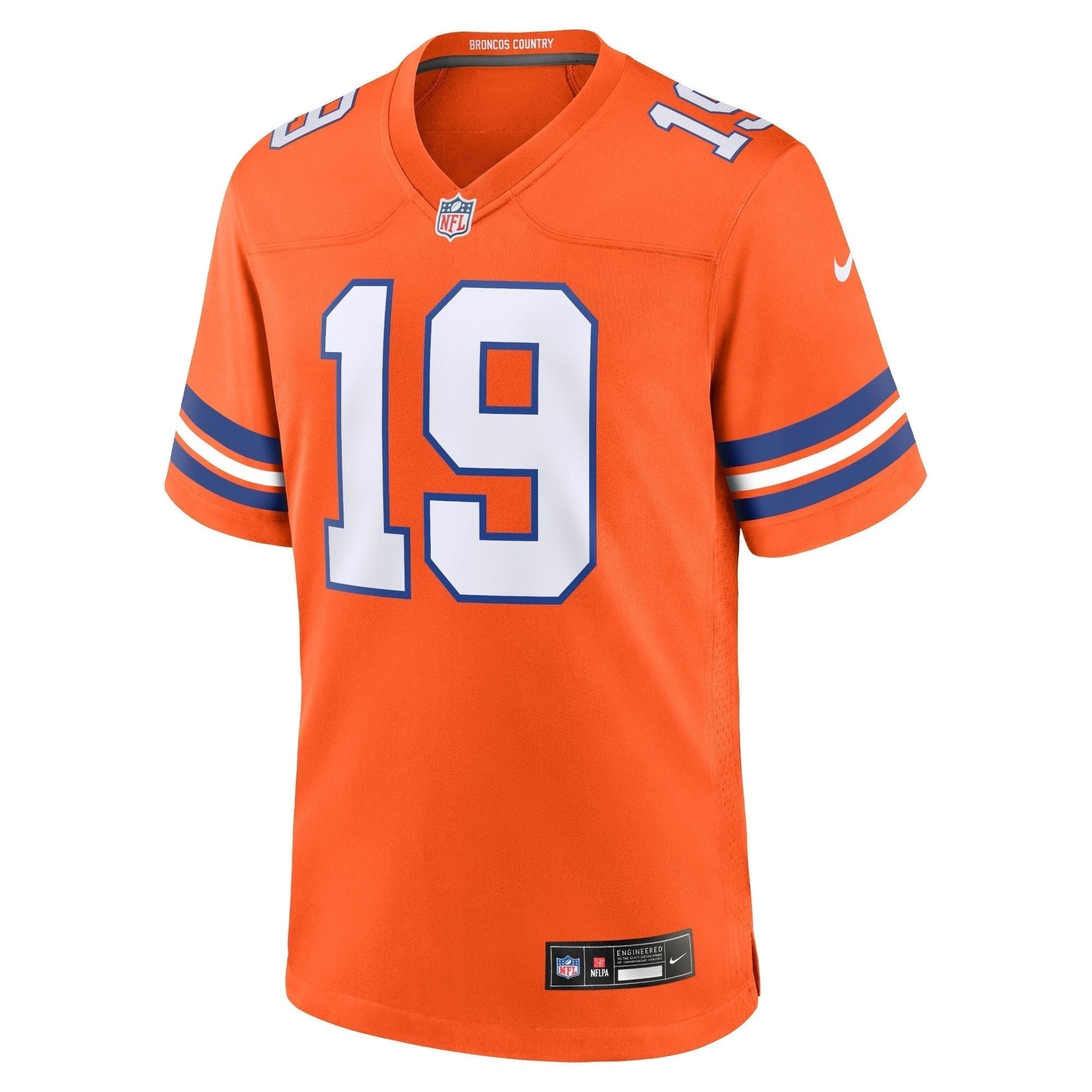 Marvin Mims Jr Denver Broncos Mile High Collection 1977 Throwback Game Jersey - Orange football jersey product view 2
