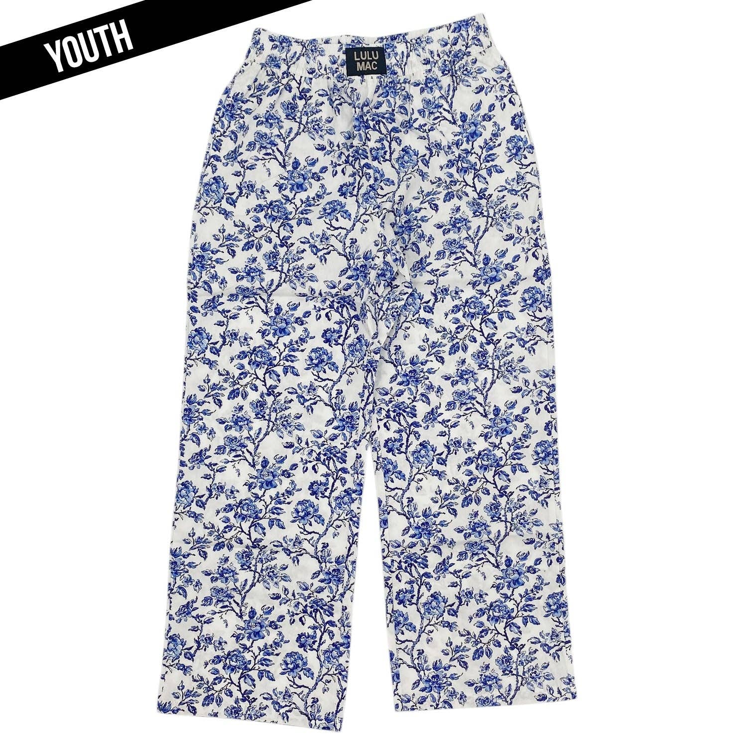 LM-KPA-1004-Blue Floral-Kids Pants Unisex T-shirt, Sweatshirt, Hoodie, Long Sleeve Tee - T-Shirt, Sweatshirt, Hoodie