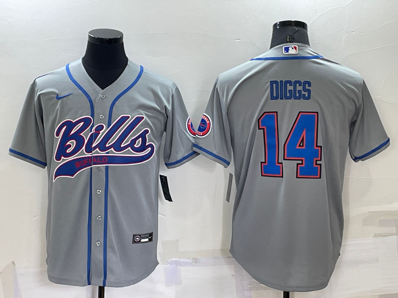 Men's Buffalo Bills Stefon Diggs Gray Game Jersey Joint Edition football jersey product view 1