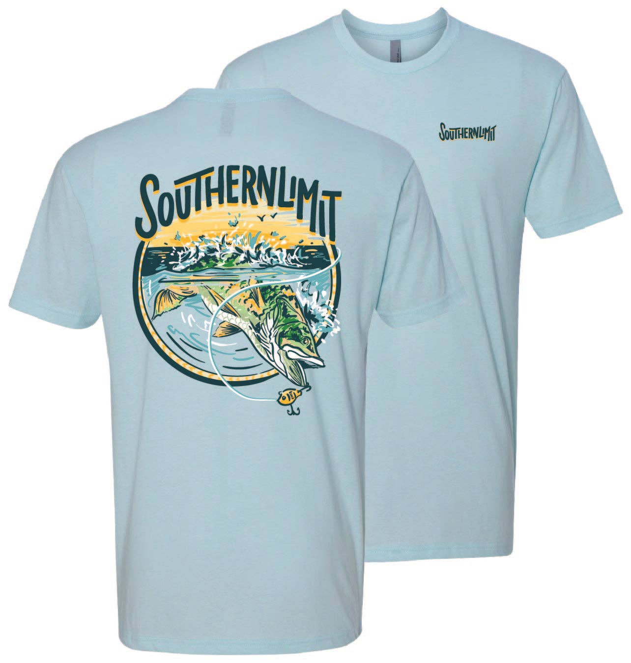 SL-118 Southern Limit Jumping Bass Ss-Ice Blue Unisex T-shirt, Sweatshirt, Hoodie, Long Sleeve Tee - T-Shirt, Sweatshirt, Hoodie