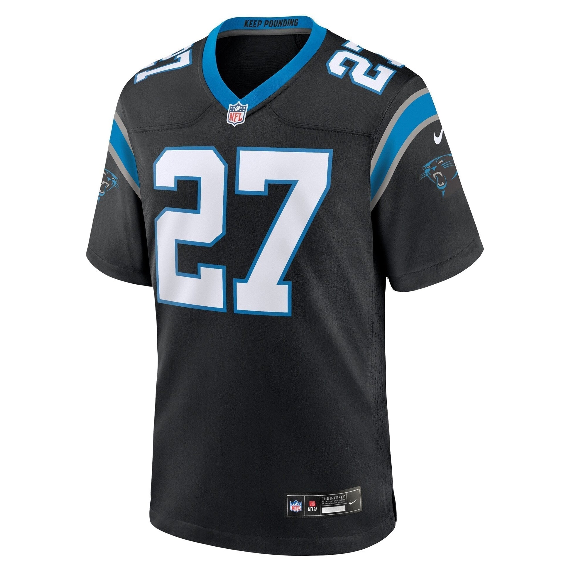 Sam Webb Carolina Panthers Team Game Jersey - Black football jersey product view 2
