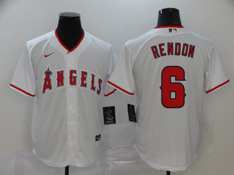 Men's Los Angeles Angels Anthony Rendons #6 White Sewn Player Jersey1 baseball jersey product view 1