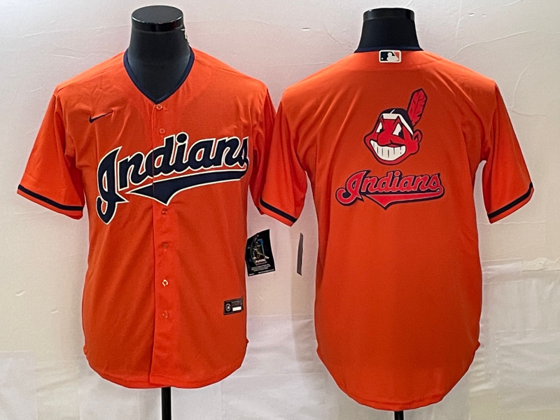 Men's Cleveland Guardians Orange Replica Team Jersey1 baseball jersey product view 1