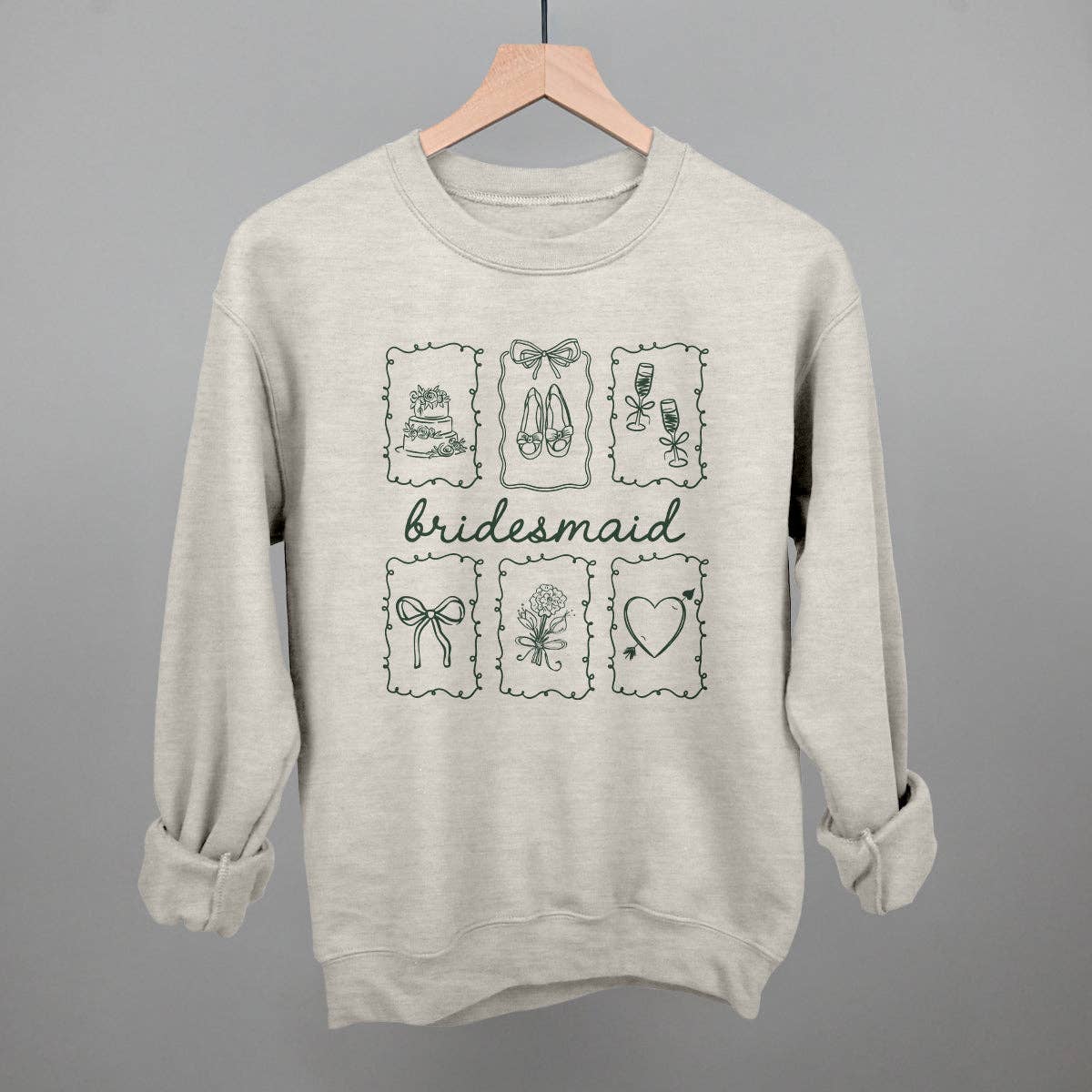 Bridesmaid Doodles Unisex T-shirt, Sweatshirt, Hoodie, Long Sleeve Tee - T-Shirt, Sweatshirt, Hoodie