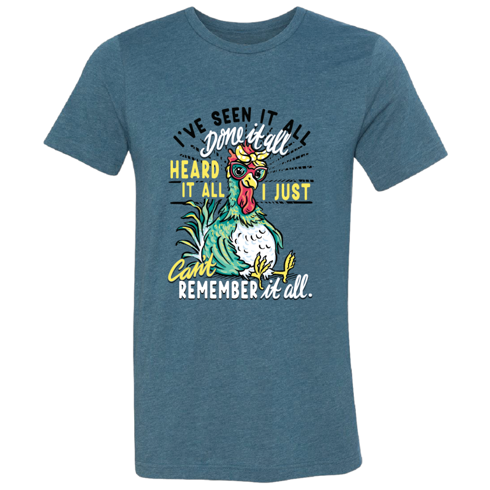 Lulu Mac-137 Seen It All Heather Deep Teal Unisex T-shirt, Sweatshirt, Hoodie, Long Sleeve Tee - T-Shirt, Sweatshirt, Hoodie