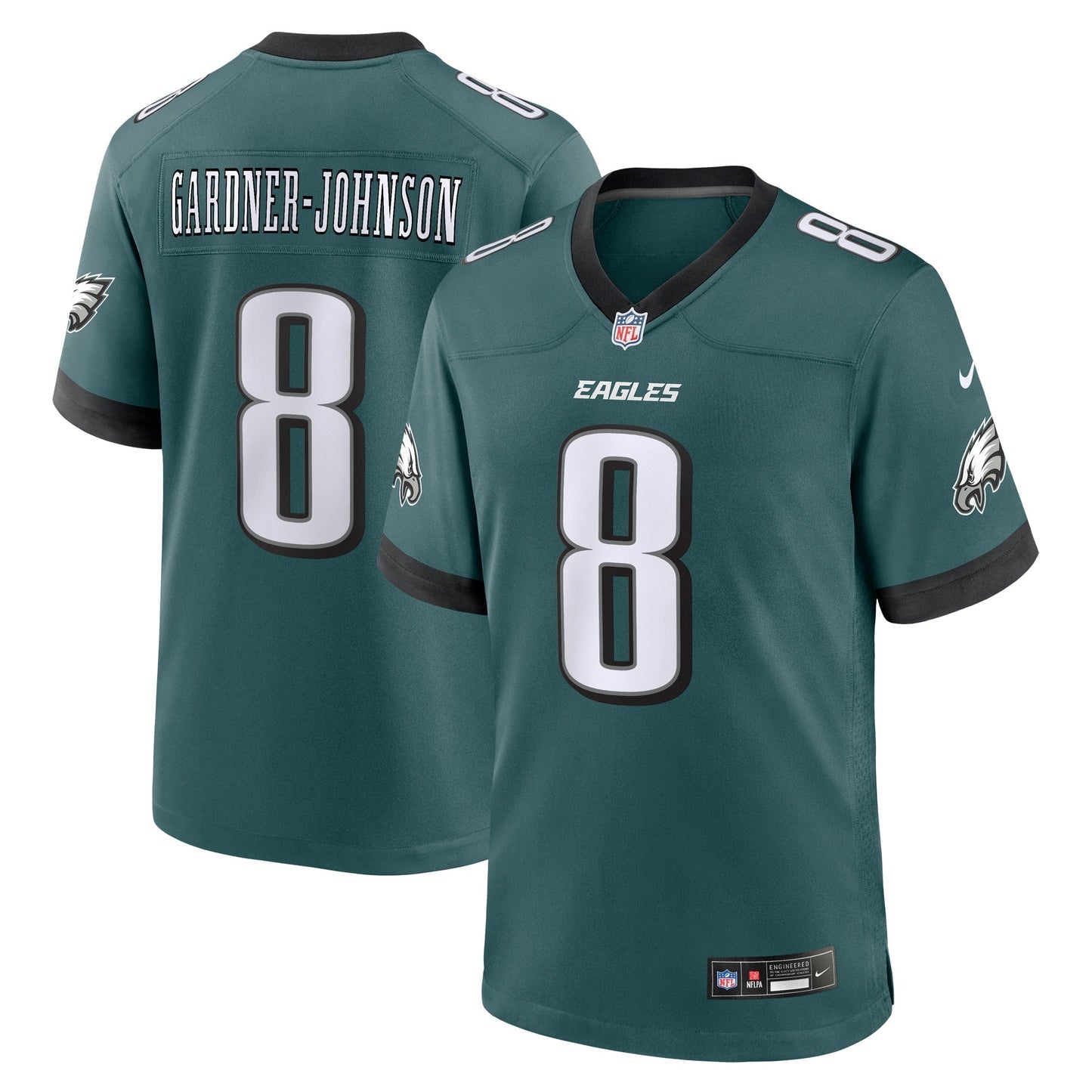 Chauncey Gardner-Johnson Philadelphia Eagles Game Jersey - Midnight Green football jersey product view 1