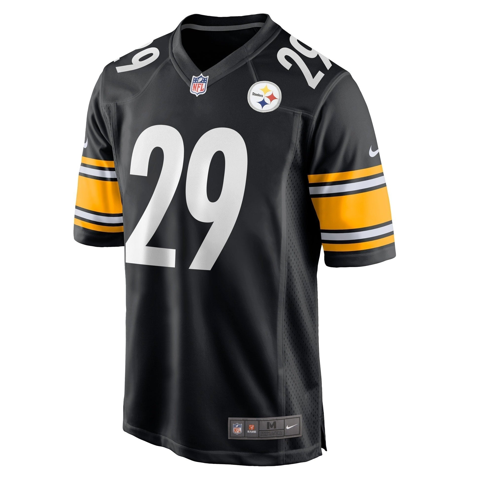 Levi Wallace Pittsburgh Steelers Game Jersey - Black football jersey product view 2