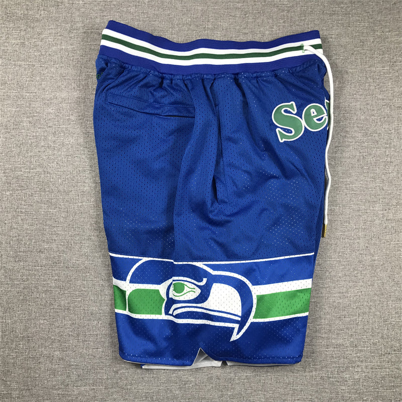 Men's Seattle Seahawks Royal Pocket Shorts football jersey product view 3