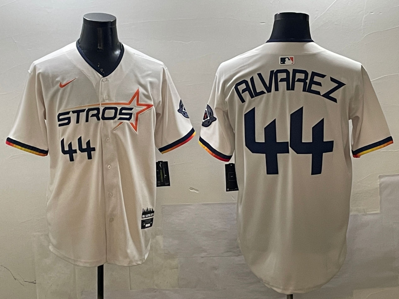 Men's Houston Astros Yordan Alvarez #44 Cream 2025 City Connect Limited Player Jersey1 baseball jersey product view 1