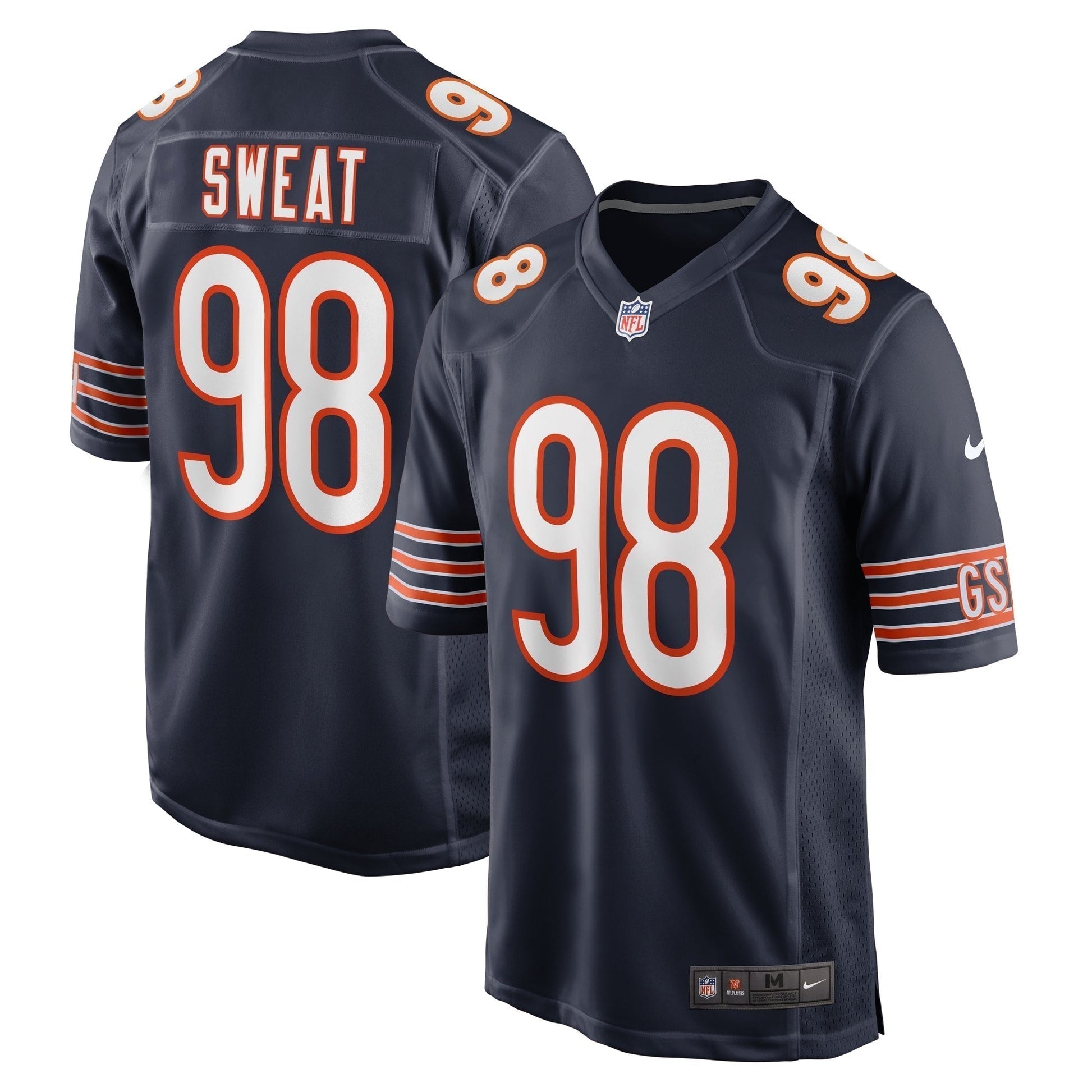 Montez Sweat Chicago Bears Game Jersey - Navy football jersey product view 1
