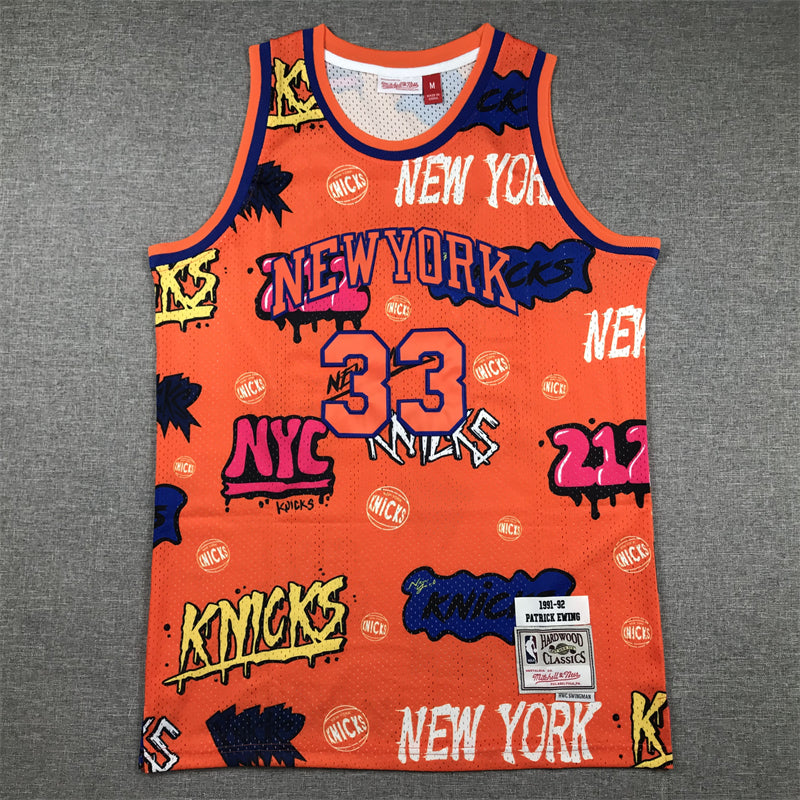 Knicks #33 Graffiti Jersey basketball jersey product view 1