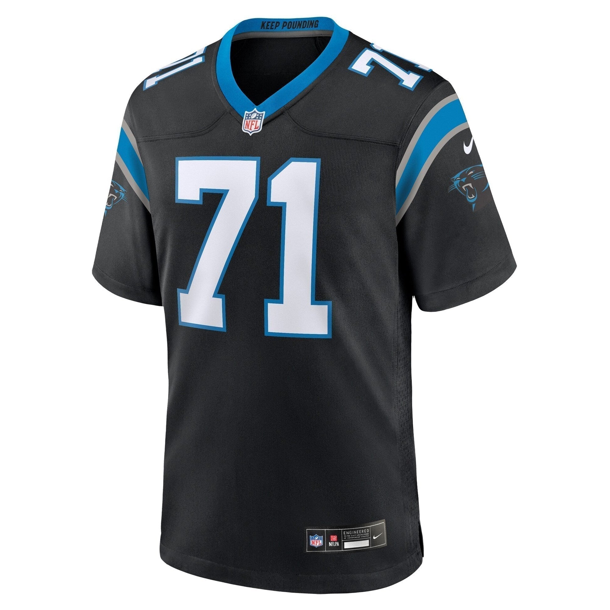 Chris Wormley Carolina Panthers Game Jersey - Black football jersey product view 2