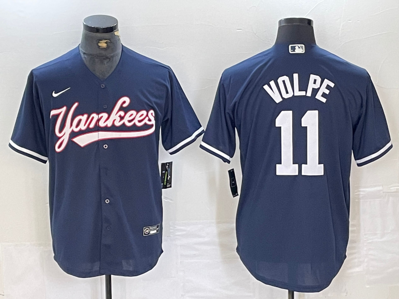 Men's New York Yankees Anthony Volpe #11 Navy Limited Player Jersey baseball jersey product view 1