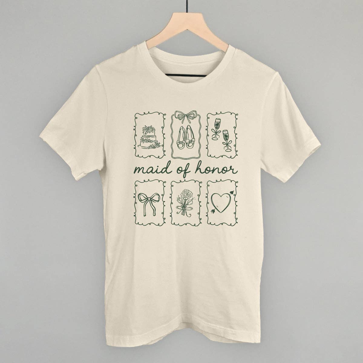 Maid of Honor Doodles Unisex T-shirt, Sweatshirt, Hoodie, Long Sleeve Tee - T-Shirt, Sweatshirt, Hoodie
