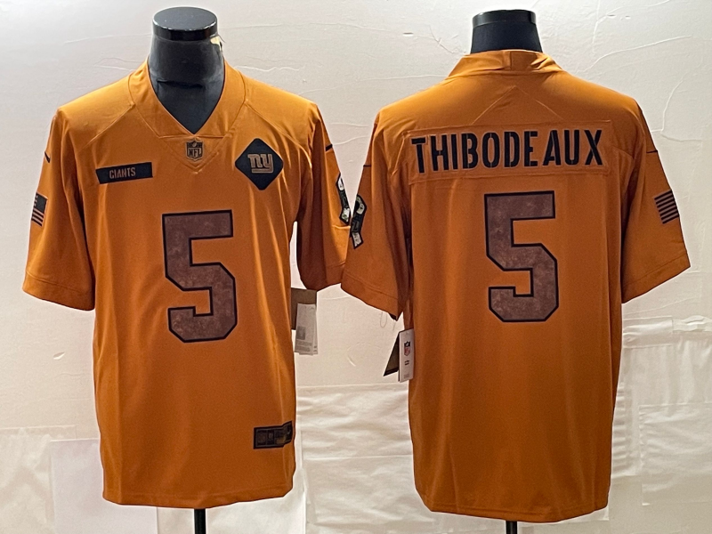 Men's New York Giants Kayvon Thibodeaux Brown 2023 Salute To Service Limited Jersey football jersey product view 1