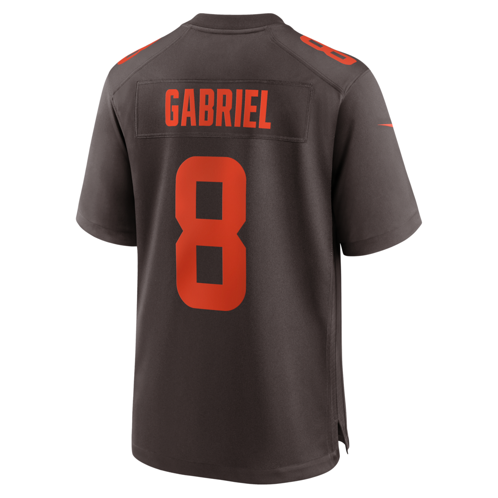 C.Browns #8 Dillon Gabriel Brown Alpha Dawg Game Jersey football jersey product view 1