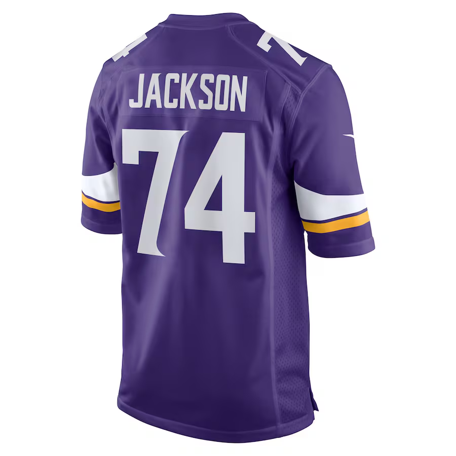 Men's Minnesota Vikings Donovan Jackson Purple 2025 NFL Draft First Round Pick Game Jersey football jersey product view 3