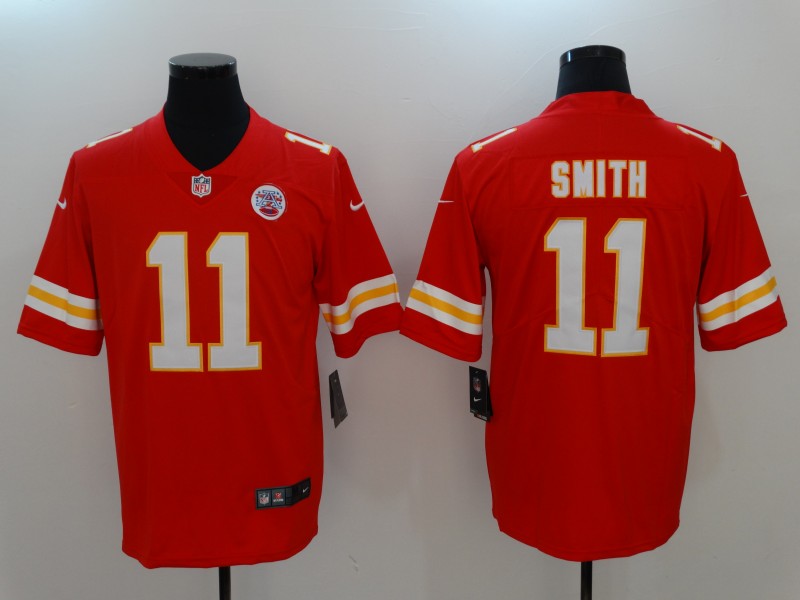 Men's Kansas City Chiefs Alex Smith Red Team Color Game Jersey football jersey product view 1