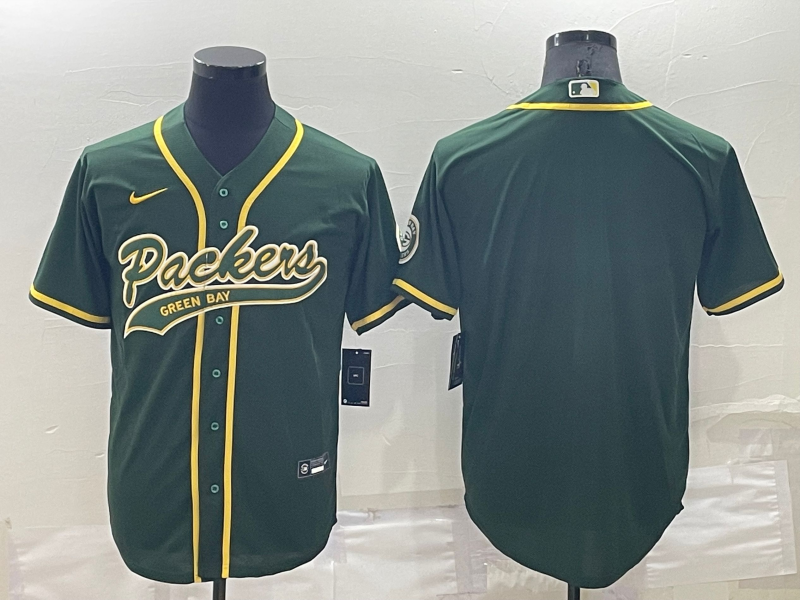 Men's Green Bay Packers Green Blank Jersey1 football jersey product view 1