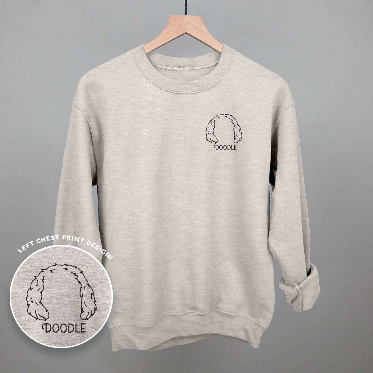 Doodle (Left Chest) Unisex T-shirt, Sweatshirt, Hoodie, Long Sleeve Tee - T-Shirt, Sweatshirt, Hoodie