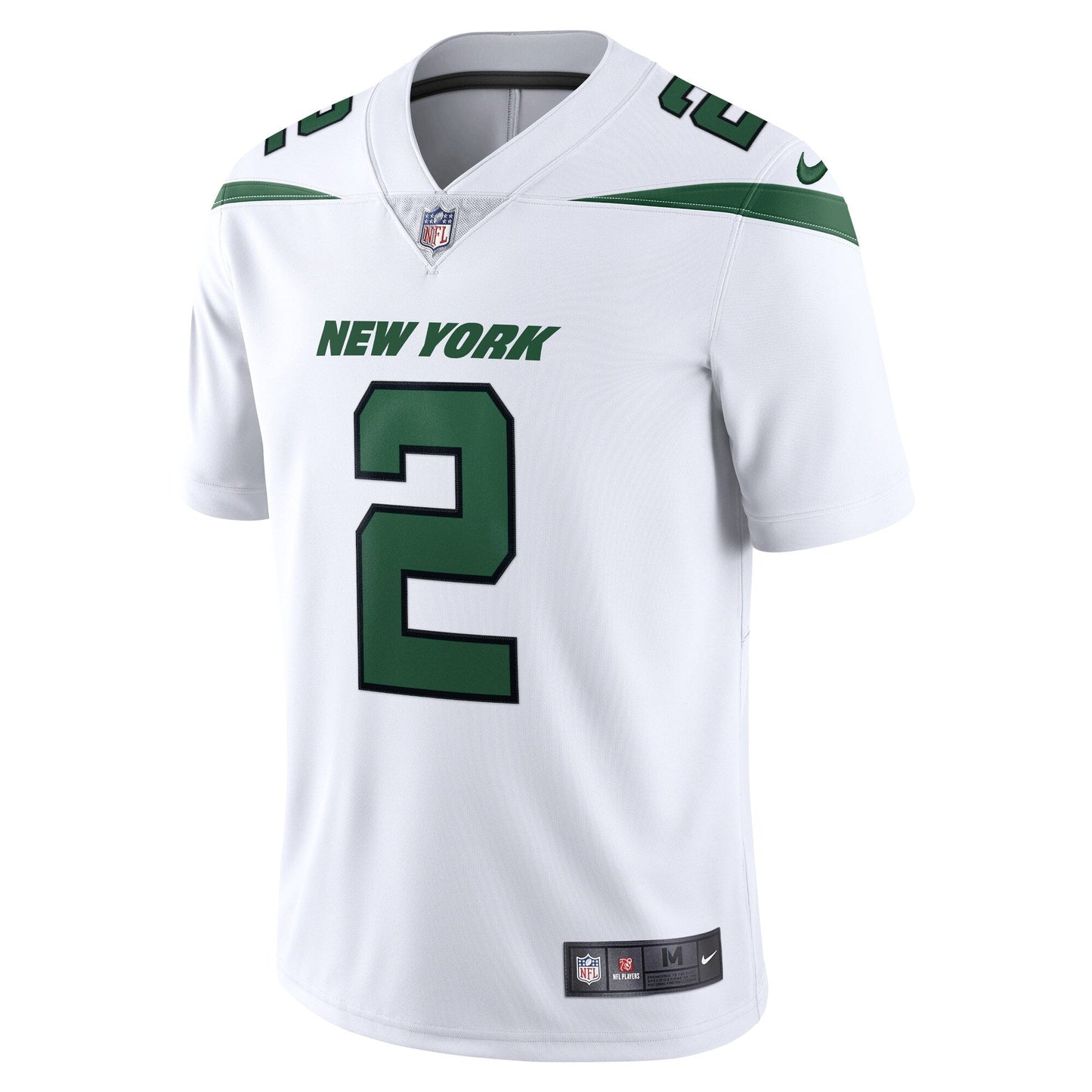 Zach Wilson New York Jets Vapor Limited Jersey - Spotlight White football jersey product view 2