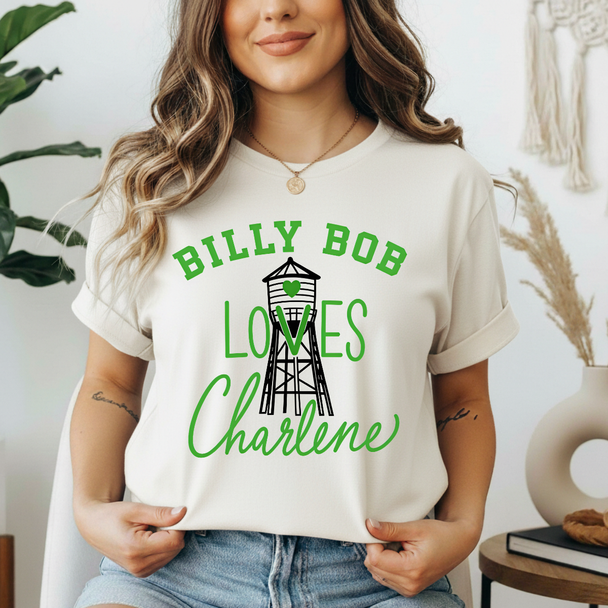Billy Bob Loves Charlene Unisex T-shirt, Sweatshirt, Hoodie, Long Sleeve Tee - T-Shirt, Sweatshirt, Hoodie
