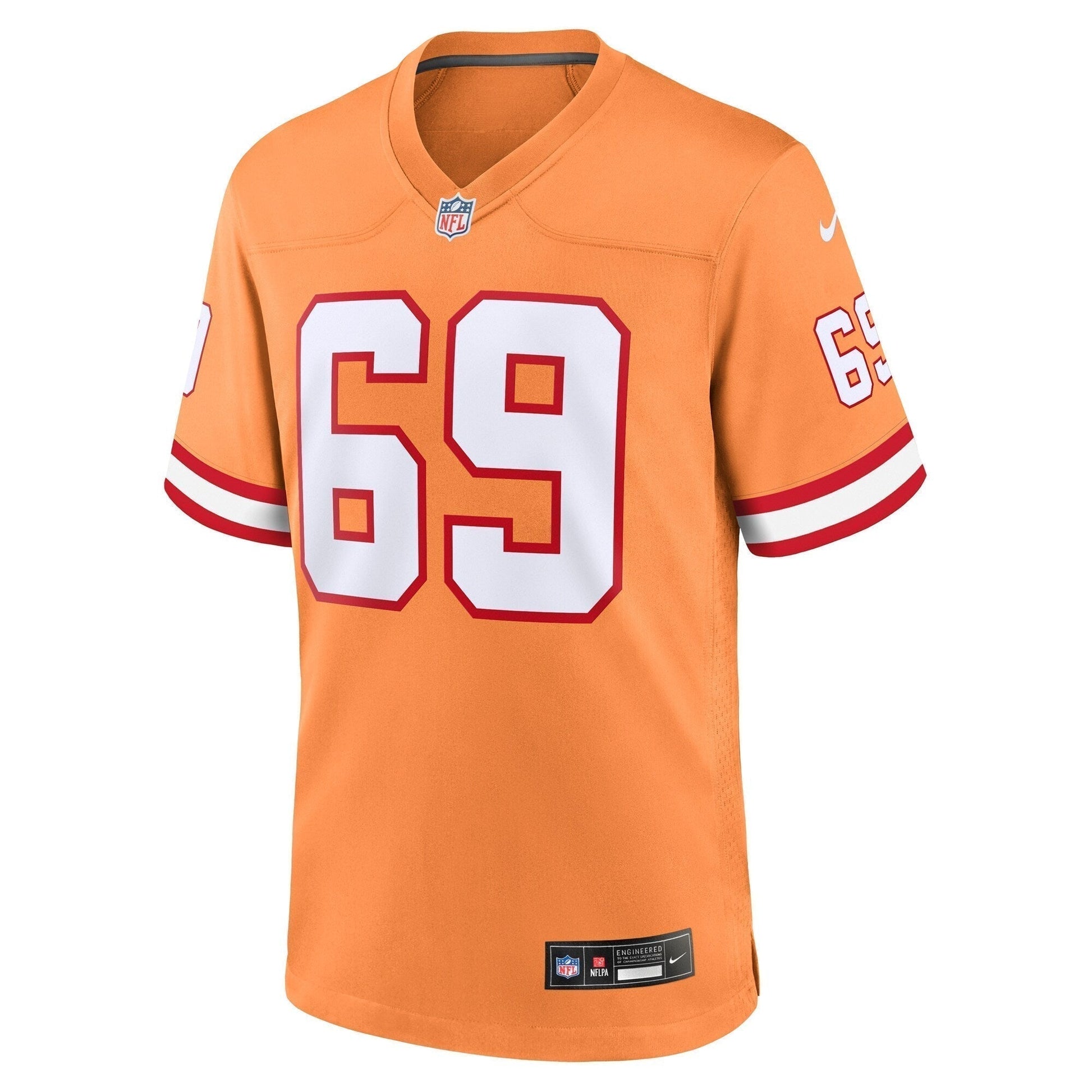 Cody Mauch Tampa Bay Buccaneers Throwback Game Jersey - Orange football jersey product view 2