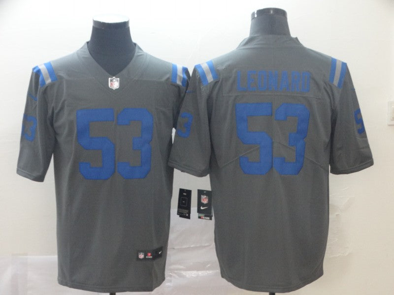 Men's Indianapolis Colts Darius Leonard Player Gray Game Jersey1 football jersey product view 1