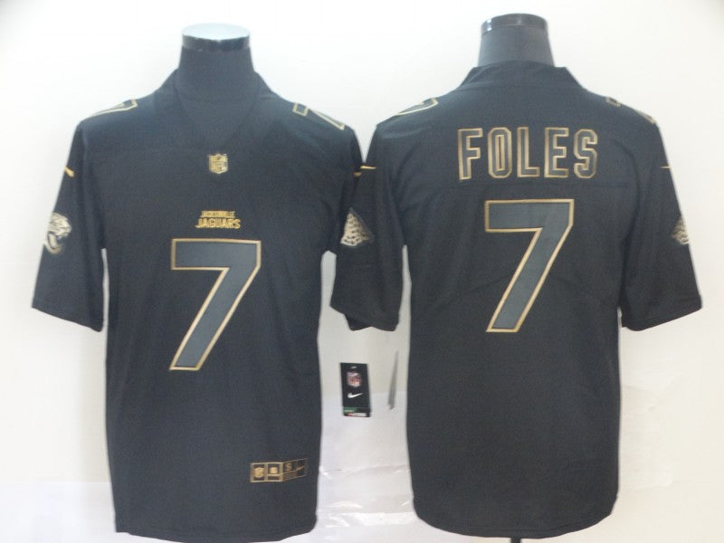Men's Jacksonville Jaguars #7 Nick Foles Black Game Jersey1 football jersey product view 1