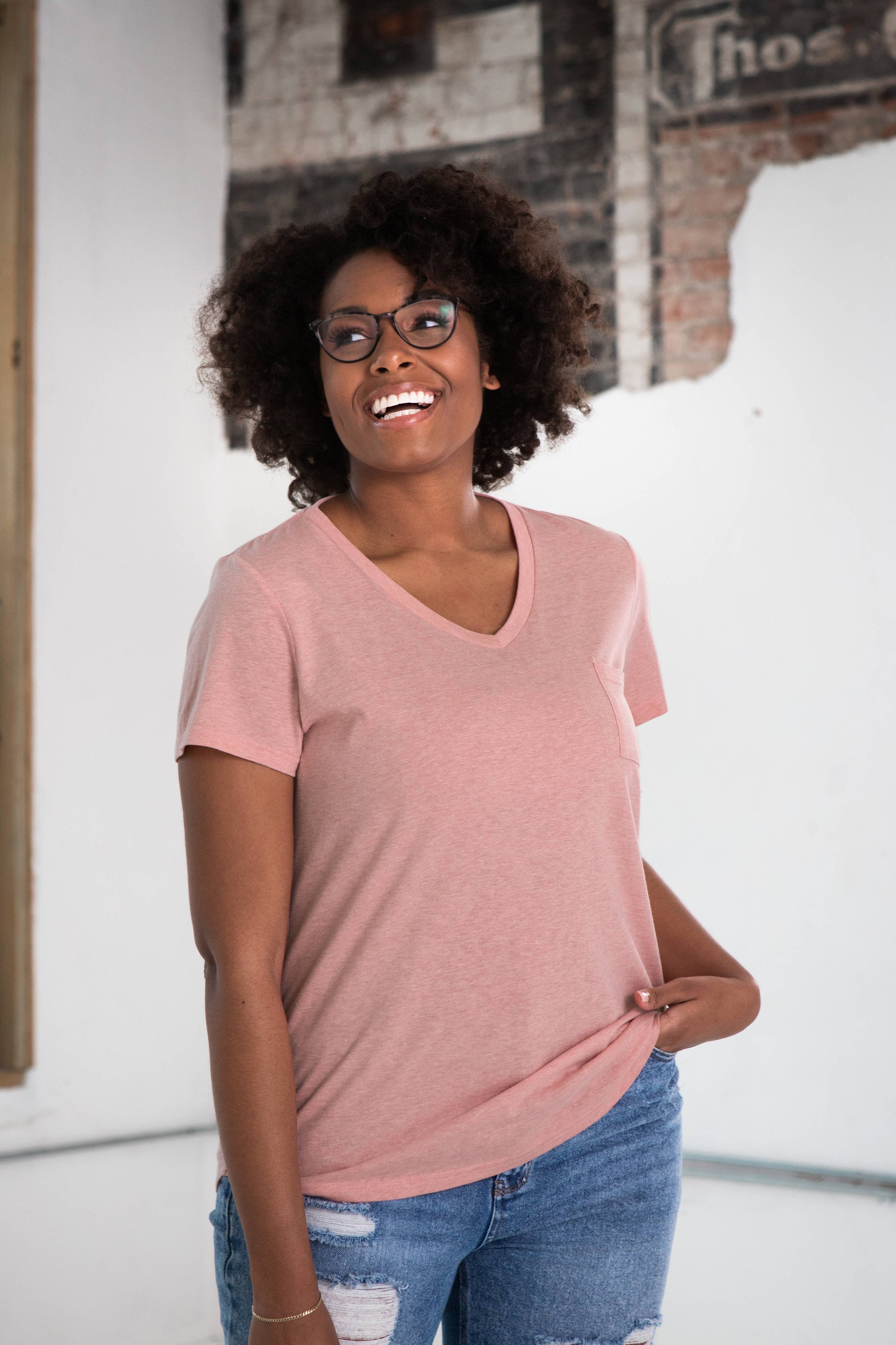Ladies Drop Hem V-Neck Pocket Tee Unisex T-shirt, Sweatshirt, Hoodie, Long Sleeve Tee - T-Shirt, Sweatshirt, Hoodie